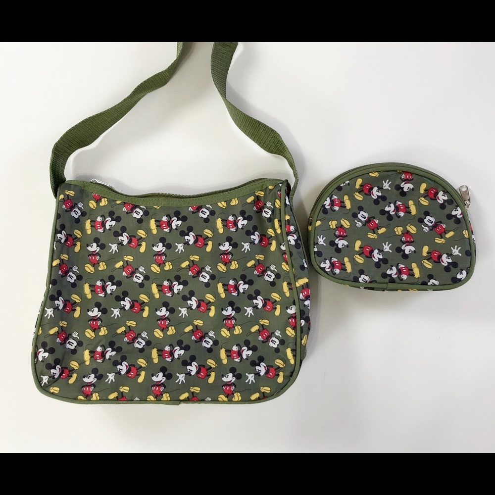 Disney Mickey Mouse green duo 2pc Purse